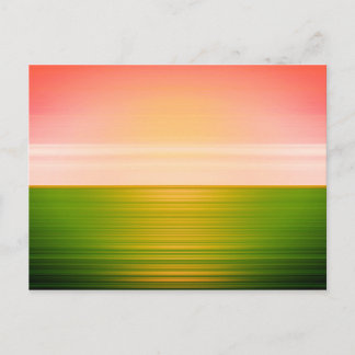 Carte Postale Superbe Sunrise Green Field Art Abstrait
