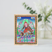 Carte Postale Superbe thangka tibétain oriental Padmasambhava (Debout devant)