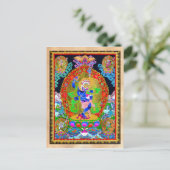 Carte Postale Superbe thangka tibétain oriental Simhavaktra Daki (Debout devant)