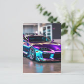 Carte Postale Supercars customisés : Couleurs et modifications e (Debout devant)