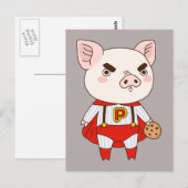 Carte Postale Superduper Piggy (Devant / Derrière)