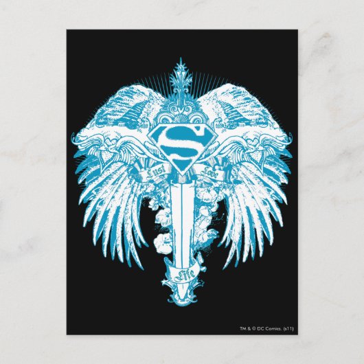 Carte Postale Supergirl Blue Wings (Devant)
