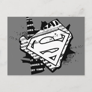Carte Postale Supergirl Bouclier S en papier journal