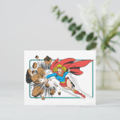 Carte Postale Supergirl détruit Boulder (Debout devant)