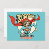 Carte Postale Supergirl Does Everything Better Than You (Devant / Derrière)