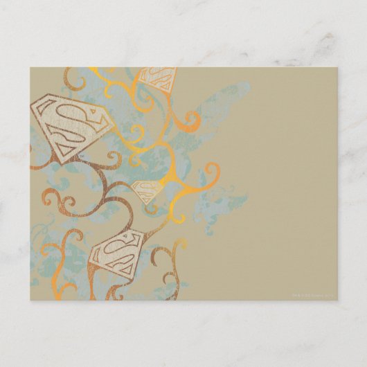 Carte Postale Supergirl Gold et Brown (Devant)