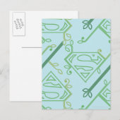 Carte Postale Supergirl Green Vine Logo Motif (Devant / Derrière)