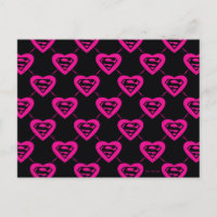 Supergirl Hearts Diagonal Pattern