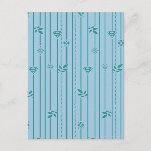 Carte Postale Supergirl Leaf Motif bleu (Devant)