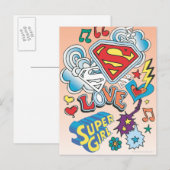 Carte Postale Supergirl Love (Devant / Derrière)