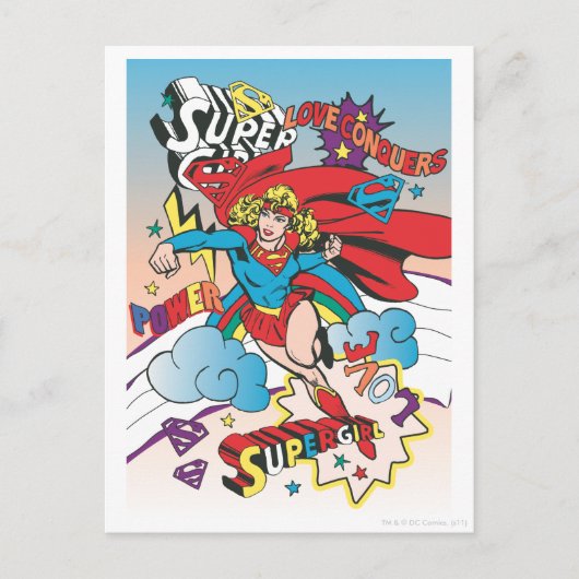 Carte Postale Supergirl Love Conquise (Devant)