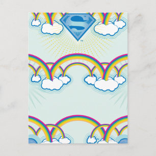 Carte Postale Supergirl Motif arc-en-ciel