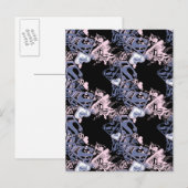 Carte Postale Supergirl Motif rose et violet (Devant / Derrière)