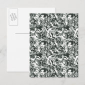 Carte Postale Supergirl noir et blanc collage (Devant / Derrière)