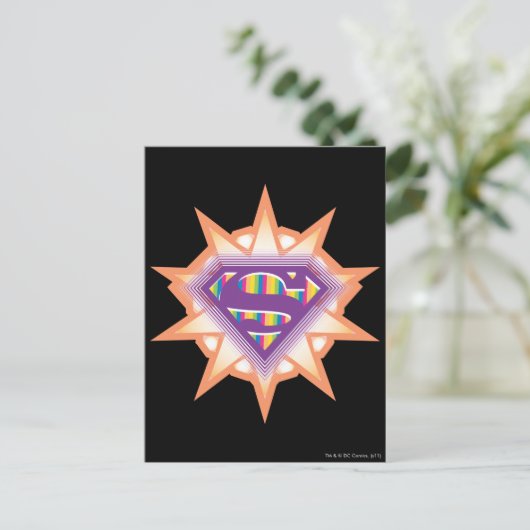 Carte Postale Supergirl Orange Starburst (Debout devant)