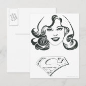 Carte Postale Supergirl Outline 1 (Devant / Derrière)