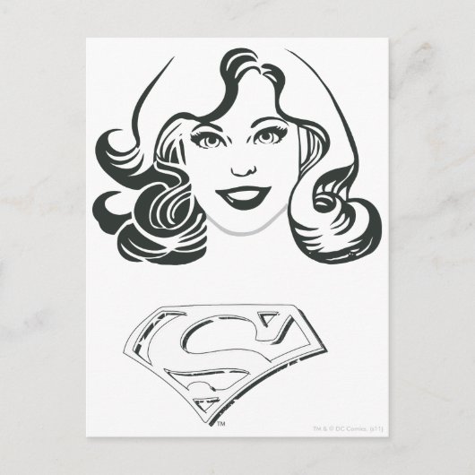 Carte Postale Supergirl Outline 1 (Devant)