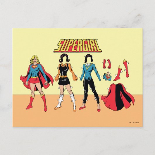 Carte Postale Supergirl Paper Doll Graphic (Devant)