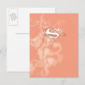 Carte Postale Supergirl Pêche motif floral (Devant / Derrière)
