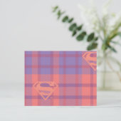 Carte Postale Supergirl Pink and Purple Pattern (Debout devant)