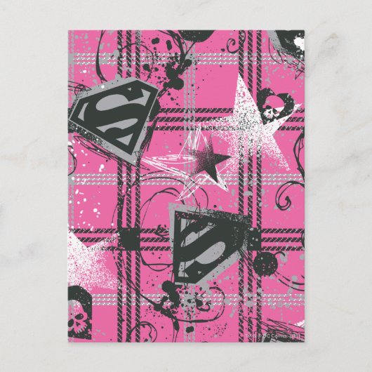 Carte Postale Supergirl Pink SplatCarré (Devant)