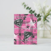 Carte Postale Supergirl Pink SplatCarré (Debout devant)