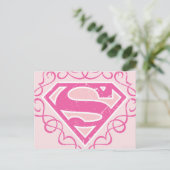 Carte Postale Supergirl Pink Stripes (Debout devant)