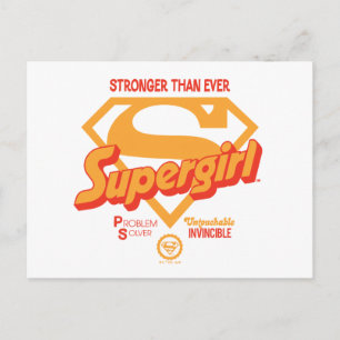 Carte Postale Supergirl plus forte que jamais Retro Graphic