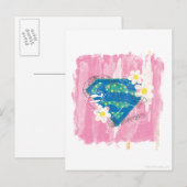 Carte Postale Supergirl pour Peace Pink (Devant / Derrière)