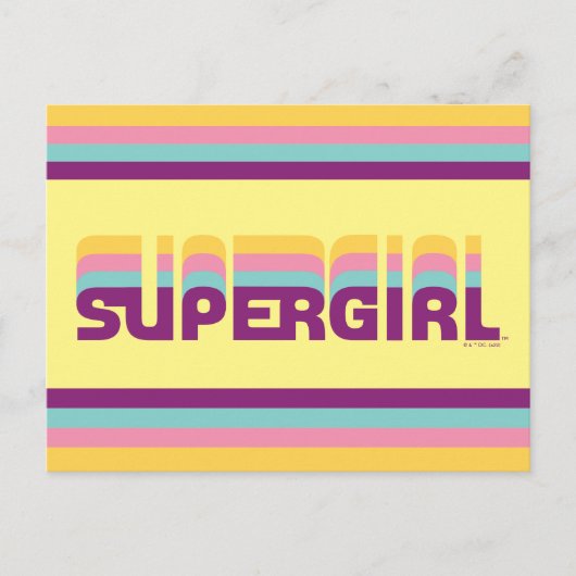 Carte Postale Supergirl Retro Colorshift Graphic (Devant)