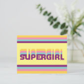 Carte Postale Supergirl Retro Colorshift Graphic (Debout devant)