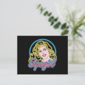 Carte Postale Supergirl Retro Neon Lights Graphic (Debout devant)