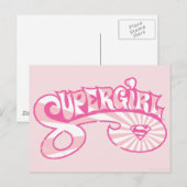 Carte Postale Supergirl Rose Logo Star Burn (Devant / Derrière)
