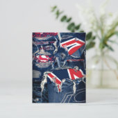 Carte Postale Supergirl rouge, blanc et bleu (Debout devant)