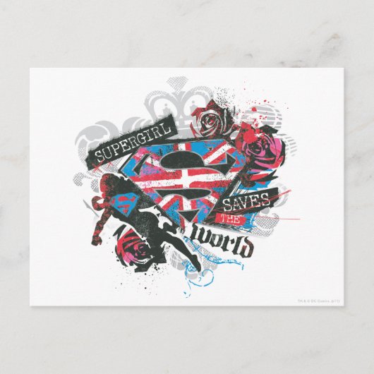 Carte Postale Supergirl sauve le monde (Devant)