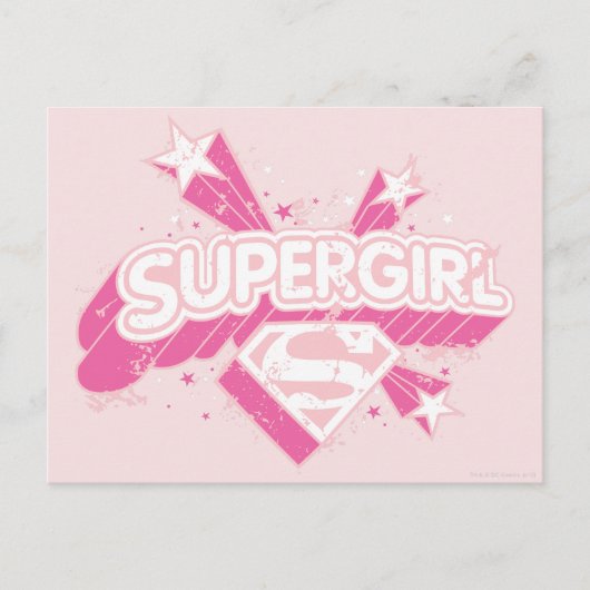 Carte Postale Supergirl Stars et Logo (Devant)