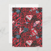 Carte Postale Supergirl Stary Red Pattern (Devant / Derrière)