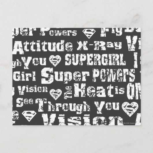 Carte Postale Supergirl texte désorganisé (Devant)
