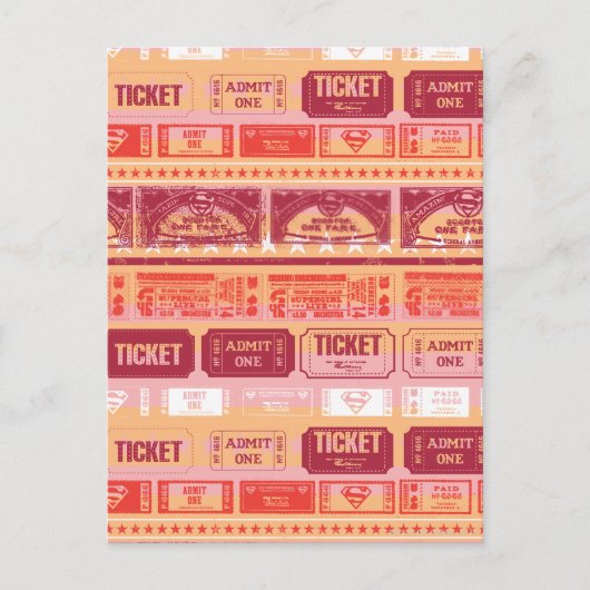 Carte Postale Supergirl Ticket Motif Orange (Devant)
