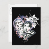 Carte Postale Supergirl Visage Collage (Devant / Derrière)