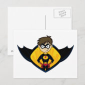 Carte postale Superhero Boy (Devant / Derrière)