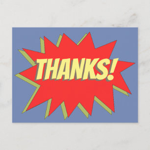 Carte Postale Superhero Comic Merci