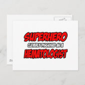 Carte Postale Superhero...Hématologue (Devant / Derrière)