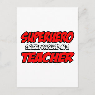 Carte Postale Superhero...Professeur