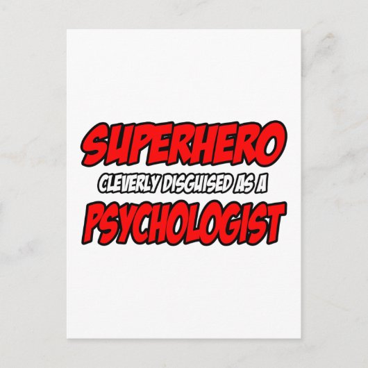 Carte Postale Superhero...Psychologue (Devant)