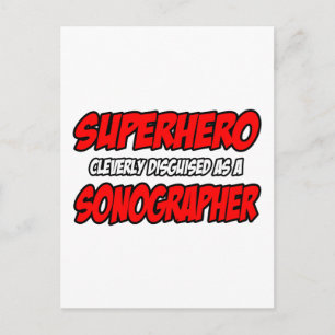 Carte Postale Superhero...Sonographe