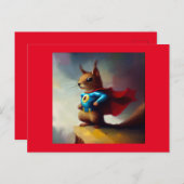 Carte Postale Superhéros de l'écureuil (Devant / Derrière)