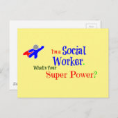 Carte Postale Superhéros du travailleur social (Devant / Derrière)