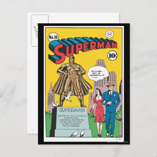 Carte Postale Superman #16 (Devant / Derrière)
