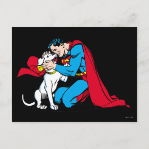 Carte Postale Superman and Krypto